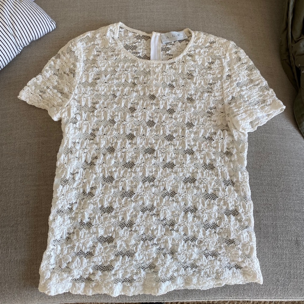 A.L.C white lace top
